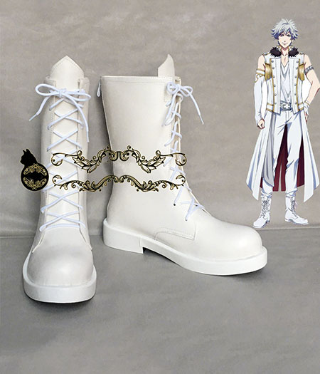 Uta no Prince-sama : Kurosaki Ranmaru Blanc Boots Chaussures Cosplay