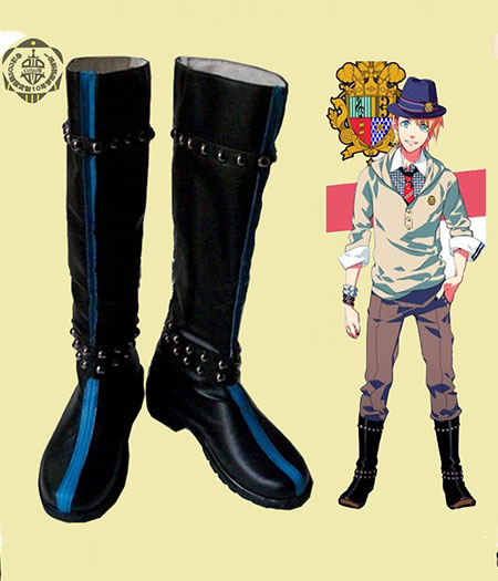 Uta no Prince-sama : Noir Long Boots Kurusu Syo Chaussures Cosplay Acheter