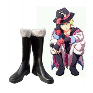 Uta no Prince-sama : Restez Au Chaud Noir Moyen Kurusu Syo Chaussures Cosplay