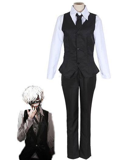 Tokyo Ghouls : Noir Kaneki Ken Café Uniforme De Travail Costumes Cosplay Achat