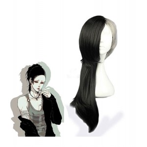 Tokyo Ghouls : 80cm Long Uta Femme Blanc Et Noir Wig Cosplay