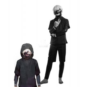 Tokyo Ghouls : Haute Qualité Anime Combattre Uniforme Ken Kaneki Costume Cosplay