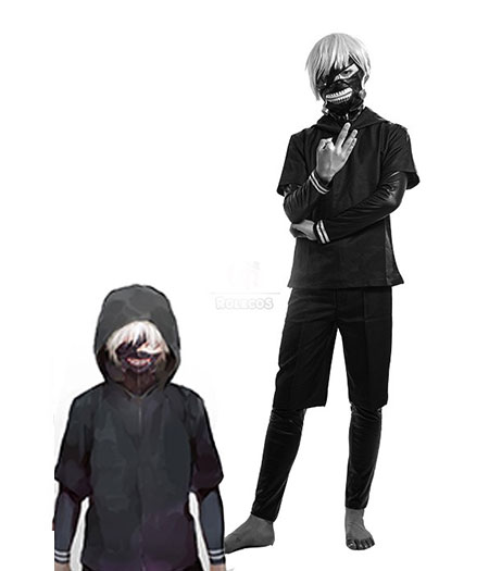 Tokyo Ghouls : Haute Qualité Anime Combattre Uniforme Ken Kaneki Costume Cosplay