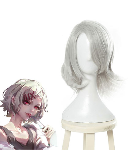 Tokyo Ghouls : Juzo Suzuya Gris Argenté Wig Cosplay Achat