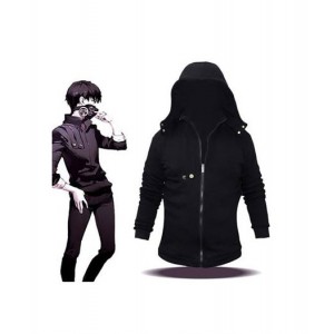 Tokyo Ghoul : Ken Kaneki Sweat-Shirt Veste Noir Manteau Costume Cosplay