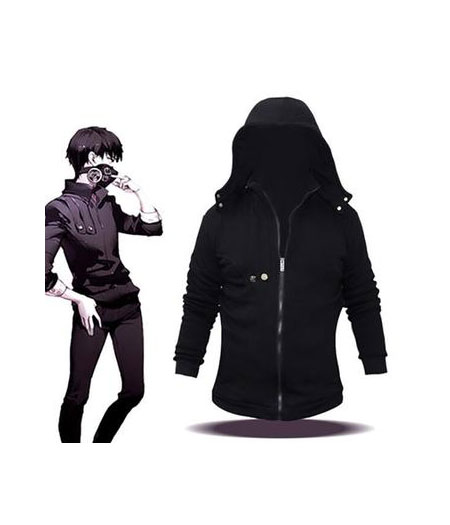 Tokyo Ghoul : Ken Kaneki Sweat-Shirt Veste Noir Manteau Costume Cosplay